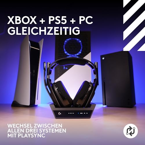 Logitech G Astro A50 X LIGHTSPEED, Kabelloses Gaming-Headset + Basisstation – PRO-G GRAPHENE, PLAYSYNC für Xbox Series X|S, PS5, PC/Mac, Nintendo Switch/Switch 2, Bluetooth, HDMI 2.1 Passthru -Schwarz Bild 2