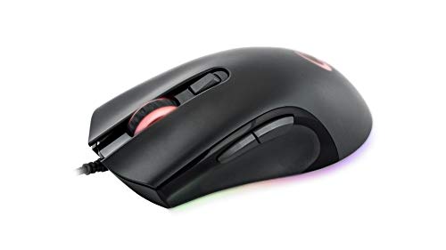 Qpad Pro Gaming Maus, Computermaus für PC, Laptop, Computer, Mac, MacBook, Optical Mouse mit optischem Sensor für FPS Spiele, 12.000 DPI, LED Beleuchtung, kabelgebunden (Wired), USB, Schwarz, DX120 Bild 2