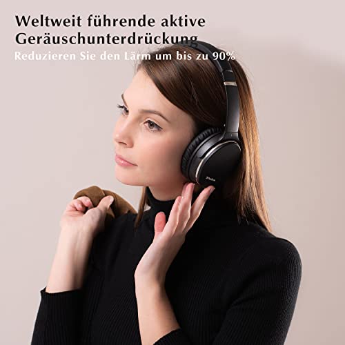 Srhythm NC35 Active Noise Cancelling Kopfhörer Kabellos Bluetooth - LDAC Modus, Schnellladung, 50+ Wiedergabe Over-Ear Kopfhoerer mit Mikrofon, Verbindung von 2 Geräten, Memory Protein Ohrmuscheln Bild 2