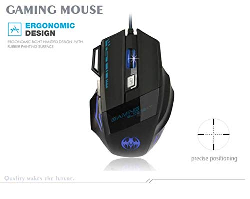 ELLENNE GM02 Professionelle Gaming-Maus, 6800 dpi, 7 Tasten, USB, LED, RGB Bild 5