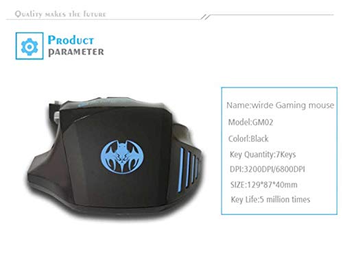 ELLENNE GM02 Professionelle Gaming-Maus, 6800 dpi, 7 Tasten, USB, LED, RGB Bild 7