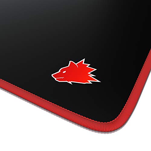 TITANWOLF - XXL Mauspad Gaming Titanwolf 900x400 mm - XXL Mousepad groß Motiv - Tischunterlage Large Size - verbessert Präzision und Geschwindigkeit - auch für Roccat Razer Logitech Maus und Tastatur Bild 3