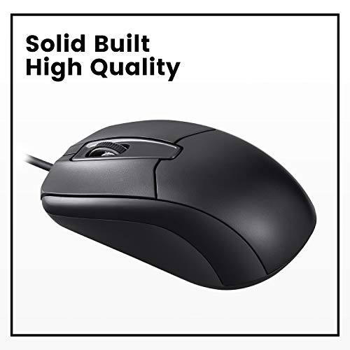 Perixx 10442 Perimice-209 P Kabelgebundene PS2-Maus mit Scrollrad und optischer Auflösung mit 1000 DPI für Computer, 1,8 m Kabel, Schwarz Bild 7