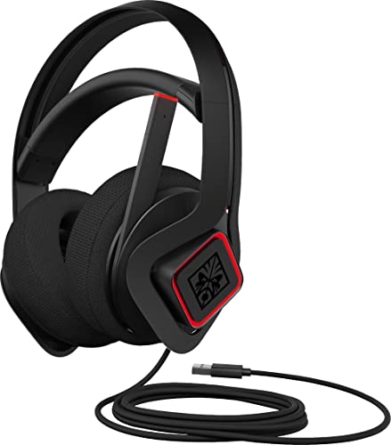 HP OMEN Mindframe Prime Gaming Headset (FrostCap-Technologie, Virtual Surround Sound, Noise-Cancelling, Mikrofon, On-Ear, RGB-Beleuchtung, USB-A-Anschluss) schwarz, 20,2 x 21,7 x 9,1 cm Bild 2