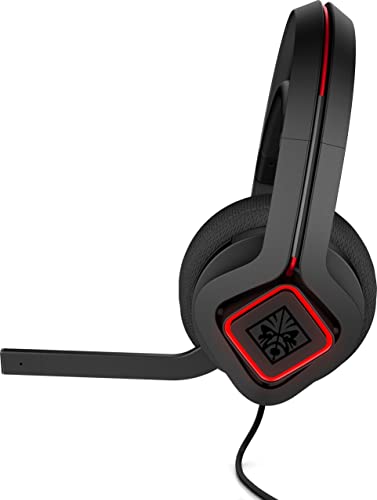 HP OMEN Mindframe Prime Gaming Headset (FrostCap-Technologie, Virtual Surround Sound, Noise-Cancelling, Mikrofon, On-Ear, RGB-Beleuchtung, USB-A-Anschluss) schwarz, 20,2 x 21,7 x 9,1 cm Bild 4