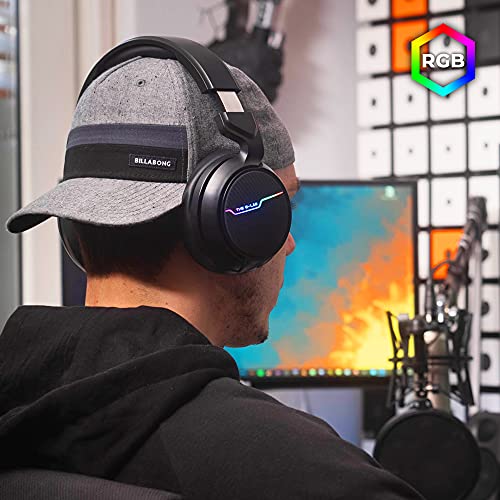 THE G-LAB Korp Thallium Gaming-Kopfhörer, USB, 7.1, Digital Surround - Headset für Gamer, Audio - Mikrofon mit Geräuschreduzierung - LED RGB - kompatibel mit PC PS4 PS5 Mac (Schwarz) Bild 6