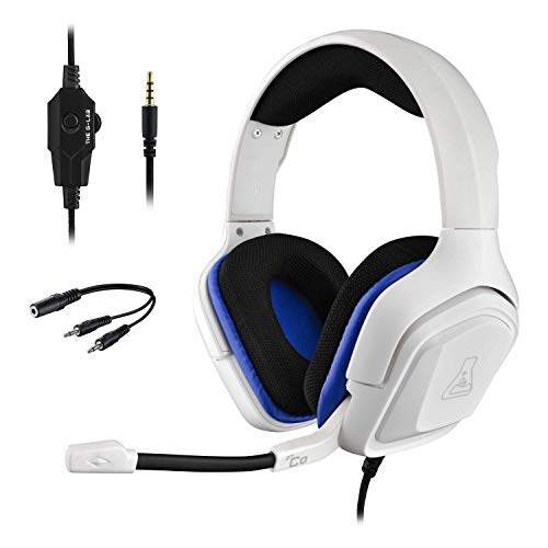 The G-LAB Korp Cobalt Gaming Headset - Stereo Mikrofon, Ultraleicht, Ultra Bass Stereo Headset - 3,5 mm Klinke für PC PS4 PS5 Xbox One Mac Nintendo Switch Tablet Smartphone (weiß) Bild 1