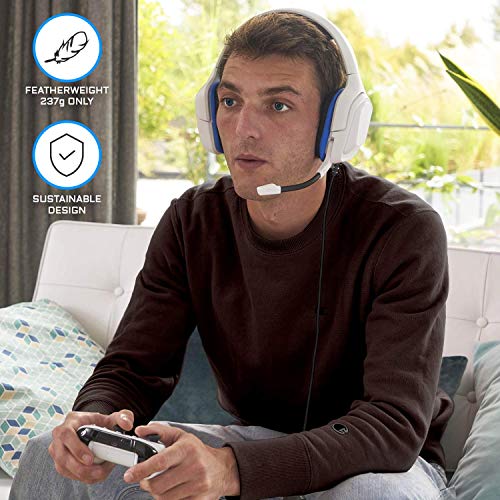 The G-LAB Korp Cobalt Gaming Headset - Stereo Mikrofon, Ultraleicht, Ultra Bass Stereo Headset - 3,5 mm Klinke für PC PS4 PS5 Xbox One Mac Nintendo Switch Tablet Smartphone (weiß) Bild 6