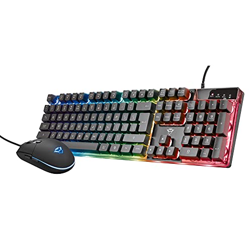 Trust Gaming GXT Azor Gaming-Tastatur und -Maus, QWERTY + Nederlandse Toetsenbord - Schwarz 23289 Bild 1