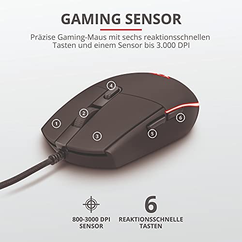 Trust Gaming GXT Azor Gaming-Tastatur und -Maus, QWERTY + Nederlandse Toetsenbord - Schwarz 23289 Bild 4