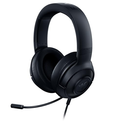 Razer Kraken X Lite - Kabelgebundenes Ultraleichtes PC Gaming-Headset - Surround Sound - biegbares Nierenmikrofon (230g leicht, 3,5 Klinke für PS4, PS5, Switch, Xbox One, Xbox Series X|S) Schwarz Bild 1