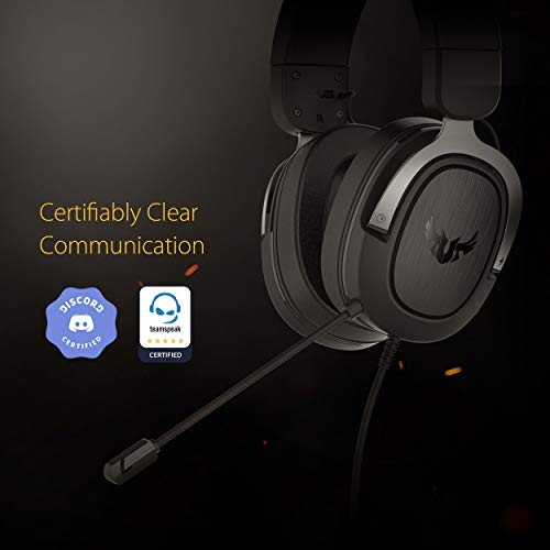 ASUS TUF Gaming H3 Headset (kabelgebunden, Lightweight, Wired,50mm, Hi-Res Audio, Gaming Headset 7.1 Surround Sound, geeignet für Mac, Discord, PS4, Xbox, Switch, Handy) schwarz/Gun Metal Bild 4