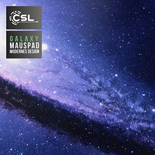 CSL - XXL Mauspad Gaming 900x400 mm - XXL Mousepad groß mit Motiv - Tischunterlage Large Size - verbessert Präzision und Geschwindigkeit - auch für Roccat Razer Logitech Maus und Tastatur - Galaxy Bild 2