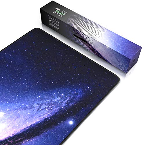 CSL - XXL Mauspad Gaming 900x400 mm - XXL Mousepad groß mit Motiv - Tischunterlage Large Size - verbessert Präzision und Geschwindigkeit - auch für Roccat Razer Logitech Maus und Tastatur - Galaxy Bild 5
