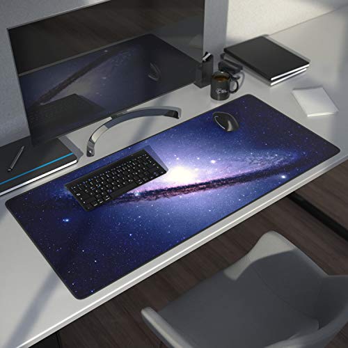 CSL - XXL Mauspad Gaming 900x400 mm - XXL Mousepad groß mit Motiv - Tischunterlage Large Size - verbessert Präzision und Geschwindigkeit - auch für Roccat Razer Logitech Maus und Tastatur - Galaxy Bild 6