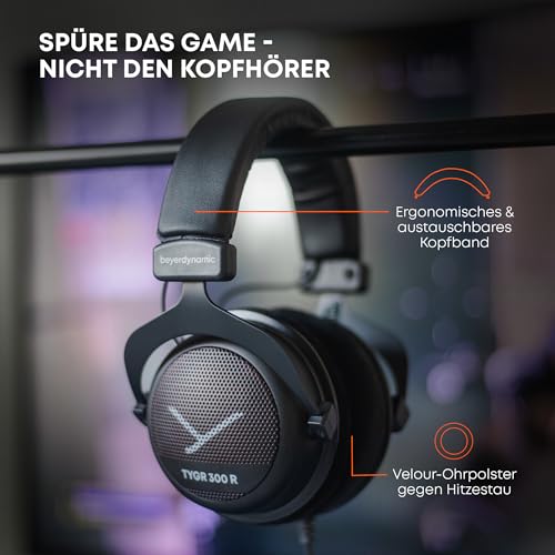 beyerdynamic TYGR 300 R Kopfhörer, offener Gaming-Kopfhörer, kabelgebunden, schwarz, geeignet für PS5 Konsole, PC, Xbox, Nintendo Bild 5