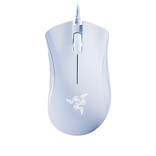 Razer DeathAdder Essential Gaming-Maus: Optischer Sensor mit 6400 DPI, 5 programmierbare Tasten, mechanische Schalter, gummierte Seitengriffe, Weiß Bild 1