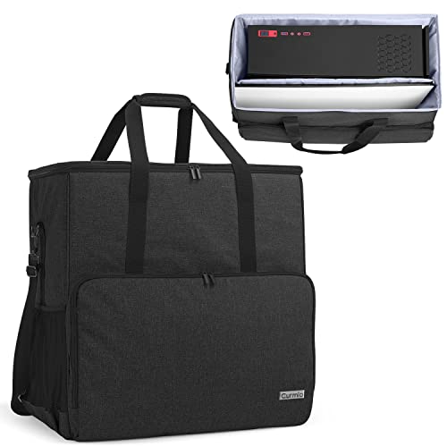 CURMIO Reisetasche für Desktop Computer und Monitor, Tragetasche für Computer PC-Gehäuse, Tastatur, Kabel und Maus, PC und Display Tasche für Gamer/Multimedia/Büro, (NUR MIT Tasche), Schwarz Bild 1