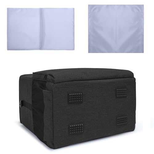 CURMIO Reisetasche für Desktop Computer und Monitor, Tragetasche für Computer PC-Gehäuse, Tastatur, Kabel und Maus, PC und Display Tasche für Gamer/Multimedia/Büro, (NUR MIT Tasche), Schwarz Bild 5