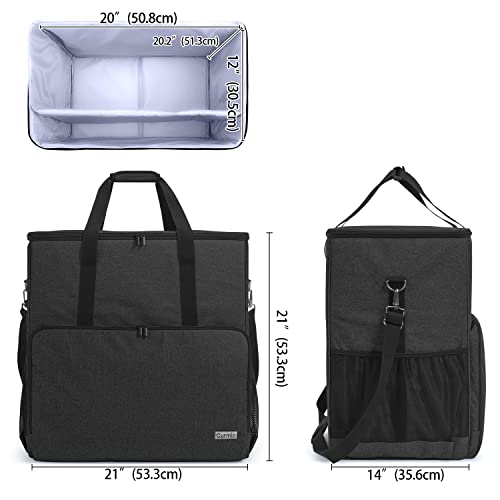 CURMIO Reisetasche für Desktop Computer und Monitor, Tragetasche für Computer PC-Gehäuse, Tastatur, Kabel und Maus, PC und Display Tasche für Gamer/Multimedia/Büro, (NUR MIT Tasche), Schwarz Bild 6