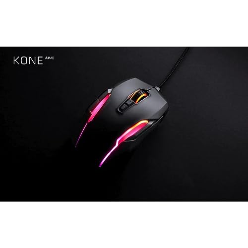 Roccat Kone AIMO Gaming Maus (hohe Präzision, Optischer Owl-Eye Sensor (100 bis 16.000 Dpi), RGB AIMO LED Beleuchtung, 23 programmierbare Tasten, Designt in Deutschland, USB), schwarz(remastered) Bild 3