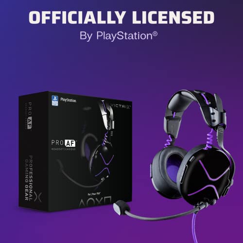 Victrix Pro AF verkabelt Professional Esports Gaming Kopfhörer mit Cooling: PlayStation PS4, PS5, PC - Schwarz / lila Bild 6
