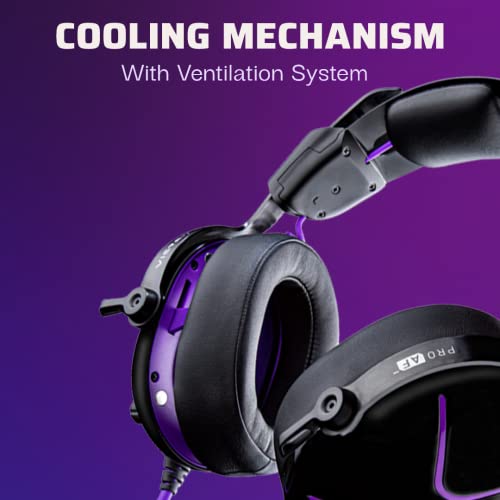 Victrix Pro AF verkabelt Professional Esports Gaming Kopfhörer mit Cooling: PlayStation PS4, PS5, PC - Schwarz / lila Bild 7