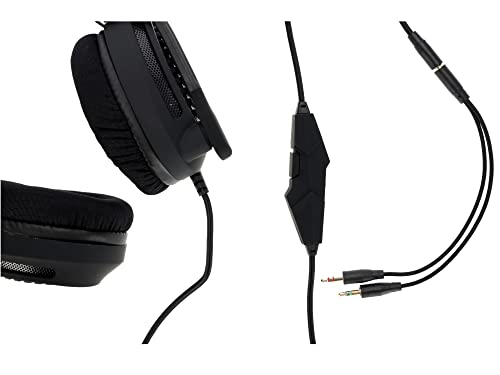 Millenium Gaming Headset mit Klinkenanschluss 3,5mm, Headset mit Mikrofon und LED für Konsolen und als PC Gaming Headset geeignet, Kopfhörer mit Mikrofon für Gamer, Gaming Kopfhörer, schwarz Bild 4
