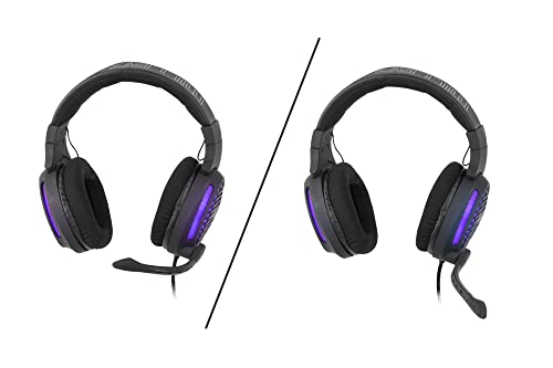 Millenium Gaming Headset mit Klinkenanschluss 3,5mm, Headset mit Mikrofon und LED für Konsolen und als PC Gaming Headset geeignet, Kopfhörer mit Mikrofon für Gamer, Gaming Kopfhörer, schwarz Bild 6
