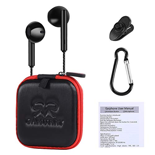 GAMURRY Kabelgebundene In Ear 3,5 mm Klinke Kopfhörer, Stereo Ohrhörer mit Mikrofon & Fernsteuerung Bass-Sound Ohrhörer, HD-Anrufe, Geräuschunterdrückung, Für Android Iso Windows, Smartphones, MP3 Bild 6