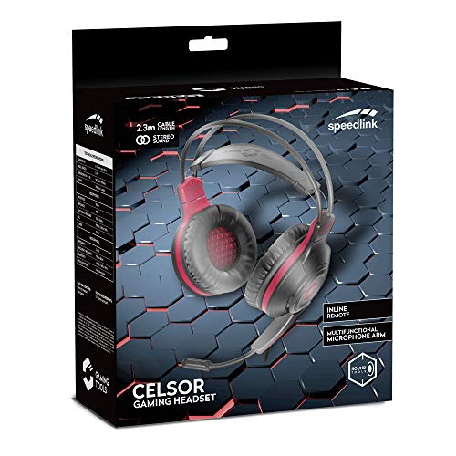 Speedlink CELSOR Gaming Headset - Gaming Headset mit Stereo Sound für PC/Notebook/Laptop, schwarz-rot Bild 5