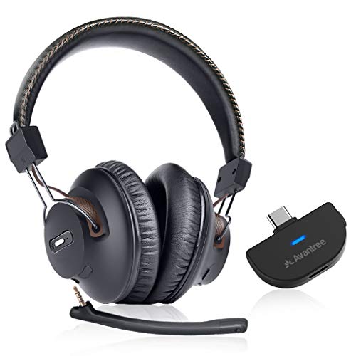 Avantree C519M – Bluetooth Kopfhörer mit Mikrofon für PS5 und Switch, Kabelloses Headset mit USB-C-Adapter für PC und Laptop, Low Latency, Unterstützt Zwei Kopfhörer, 40 Stunden Spielzeit Bild 1