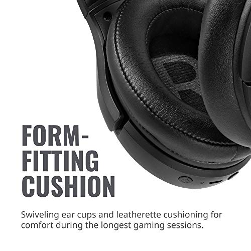 Cooler Master MH670 Wireless-Gaming-Headset mit virtuellem 7.1-Surround-Sound-PC und Konsole, Kompatibel mit 50-mm-Neodym-Audiotreibern,ultraklarem Boom-Mikrofon und tragbarem Rahmen-USB Typ A/C/3,5mm Bild 5