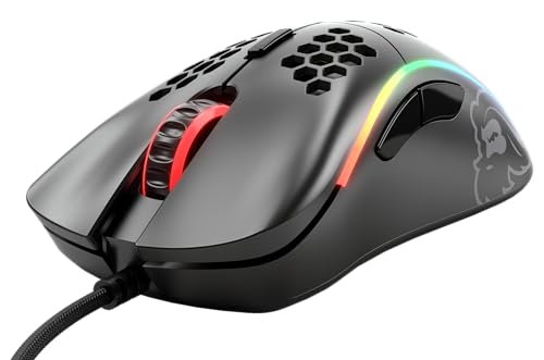 GLORIOUS Gaming Model D Wired Gaming Mouse – superleichtes Wabendesign mit 68 g, RGB-Beleuchtung, ergonomisch, Pixart 3360 Sensor, Omron-Schaltern, PTFE-Füße, 6 Tasten – Mattschwarz Bild 3