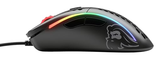 GLORIOUS Gaming Model D Wired Gaming Mouse – superleichtes Wabendesign mit 68 g, RGB-Beleuchtung, ergonomisch, Pixart 3360 Sensor, Omron-Schaltern, PTFE-Füße, 6 Tasten – Mattschwarz Bild 4
