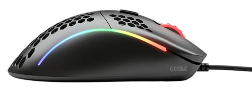 GLORIOUS Gaming Model D Wired Gaming Mouse – superleichtes Wabendesign mit 68 g, RGB-Beleuchtung, ergonomisch, Pixart 3360 Sensor, Omron-Schaltern, PTFE-Füße, 6 Tasten – Mattschwarz Bild 5