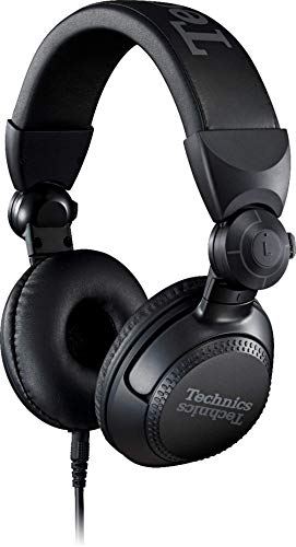Technics EAH-DJ1200 DJ Kopfhörer, On-Ear, Schwenkarm, abnehmbares Spiralkabel, High-End Stereoklang, schwarz Bild 1