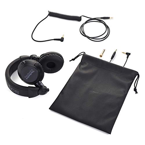 Technics EAH-DJ1200 DJ Kopfhörer, On-Ear, Schwenkarm, abnehmbares Spiralkabel, High-End Stereoklang, schwarz Bild 4
