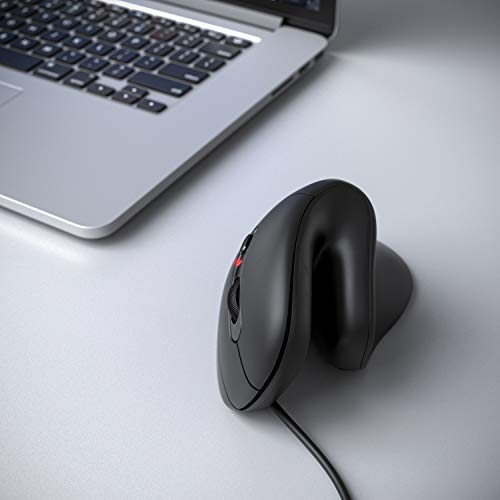 CSL - optische Maus - Mouse Vertikale Ausführung - Computermaus USB kabelgebunden - 800-3200 DPI - Vertikalmaus - ergonomisches Design - Vorbeugung gegen Mausarm Tennisarm - mit Kabel - PC und MAC Bild 5