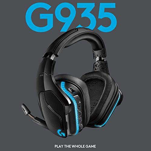 Logitech G935 Kabelloses Gaming-Kopfhörer (mit 7.1 Surround Sound, 50 mm Pro-G Klangtreiber, LYGHTSYNC RGB) (Generalüberholt) Bild 2