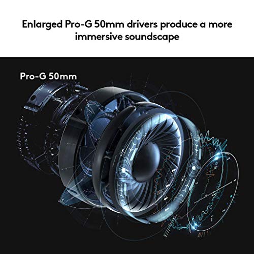 Logitech G935 Kabelloses Gaming-Kopfhörer (mit 7.1 Surround Sound, 50 mm Pro-G Klangtreiber, LYGHTSYNC RGB) (Generalüberholt) Bild 5