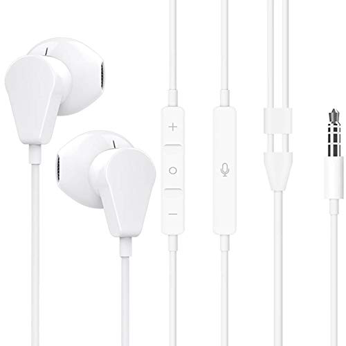 Geekria 3,5 mm kabelgebundene Ohrhörer mit Mikrofon und Lautstärkeregler, Stereo-Gaming-In-Ear-Kopfhörer für PS4, Xbox One, Stadia, Luna, PC, Laptop, Smartphone (weiß) Bild 2