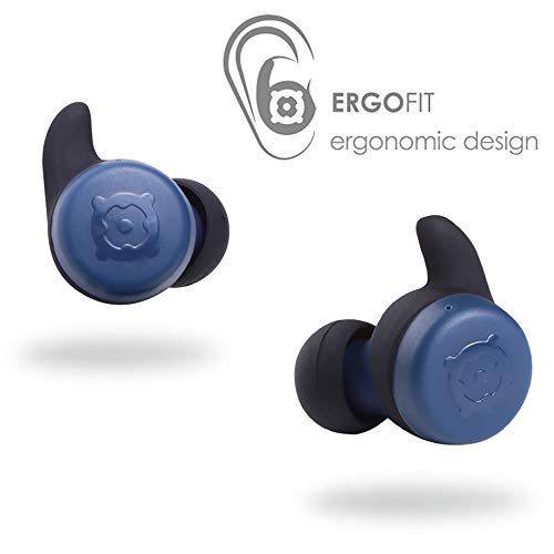 Boompods BOOMBUDS X True Wireless – Bluetooth-Ohrhörer, IPX 6, wasserdicht/schweißfest, Ergofit, tragbare, magnetische Ladehülle, Beste Sport-Kopfhörer, blau, Einheitsgröße Bild 3
