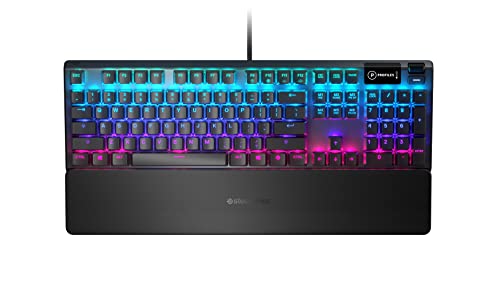 SteelSeries Apex 5 - Hybrid-Mechanische Gaming Tastatur - Tastenweise RGB-Beleuchtung - Oled Smart-Display - Amerikanisch (QWERTY) Layout, Schwarz Bild 1