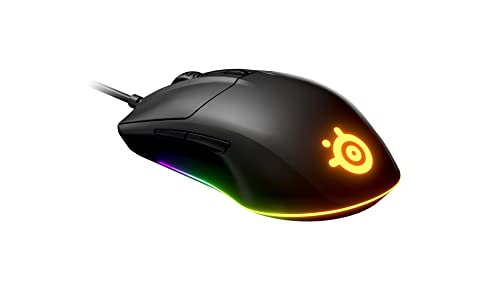 SteelSeries Rival 3 Gaming-Maus - optischer TrueMove Core-Sensor mit 8500 CPI - 6 programmierbare Tasten - USB - geteilte Triggertasten - Schwarz Bild 1