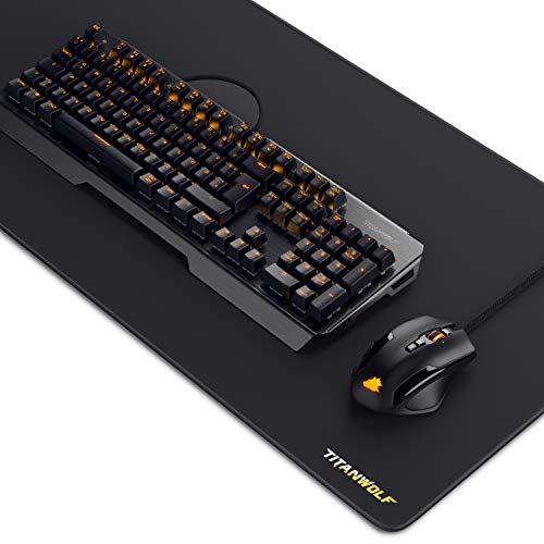 TITANWOLF Tastatur und Maus Set und Mauspad, Mechanische Tastatur ALUMAR MMO 10800dpi Gaming Maus Specialist XXL Mauspad, Mechanical Keyboard, Anti-Ghosting, LED Backlight, 19 Lichtmodi, Makro-Modus Bild 1