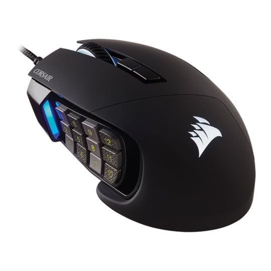 CORSAIR SCIMITAR RGB ELITE Kabelgebundene MOBA/MMO Gaming-Maus - 18.000 DPI - 17 programmierbare Tasten - iCUE-Kompatibel - PC, Mac, PS5, PS4, Xbox - Schwarz Bild 4