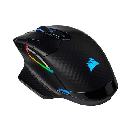 CORSAIR DARK CORE RGB PRO Wireless FPS/MOBA Gaming Maus - 18.000 DPI - 8 Programmierbare Tasten - Sub-1ms Wireless - iCUE Kompatibel - PC, Mac, PS5, PS4, Xbox - Schwarz Bild 1