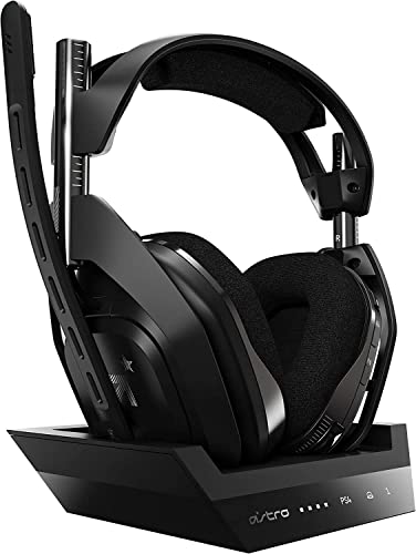 Astro Gaming A50 Headset Plus Basisstation Gen 4, kabellos – PS4, PC, Mac – Schwarz und Silber (erneuert) Bild 1