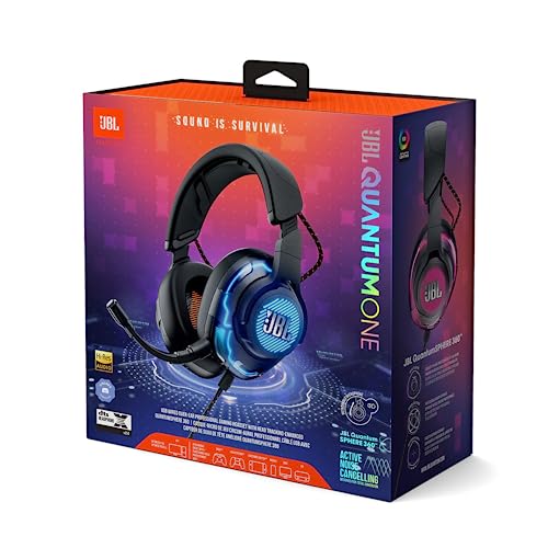 JBL Quantum ONE Over-Ear professional Gaming Kopfhörer – Wired 3,5 mm Klinke und USB – Mit QuantumSphere 360-Technologie – Kompatibel mit PC, Playstation und Xbox – Schwarz Bild 6